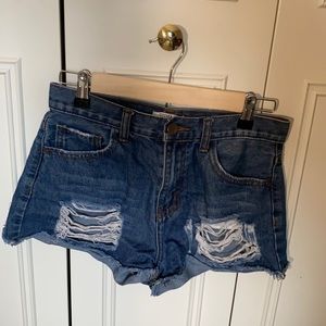 Size 27 dark denim shorts from Forever 21